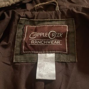 Cripple Creek Ranchwear, women size L, Brown Leather Jacket-Like New
